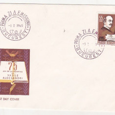 bnk fil FDC Romania 1965 - 75 ani de la moartea lui V Alecsandri - LP614