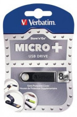 Memorie USB VERBATIM USB 2.0 MICRO PLUS DRIVE 8GB BLACK foto