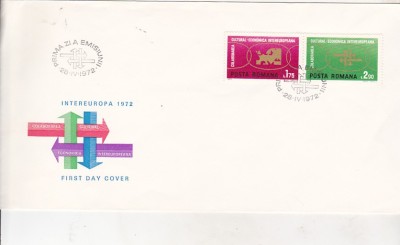 bnk fil FDC Romania 1972 - Colaborarea cultural-economica intereuropeana foto