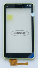 Touchscreen cu Rama Nokia N8 Green original foto