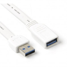 Orico Cablu USB 3.0 F - USB 3.0 M, 2m, alb foto
