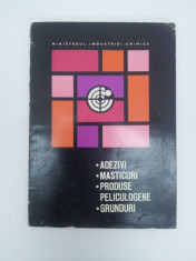 CATALOG ADEZIVI, MASTICURI, PRODUSE PELICULOGENE, GRUNDURI, 1976 foto