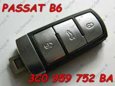 Cheie Smart SH Originala VW Passat B6 B7 CC 3 Butoane 3C0 959 752 BA - ORIGINALA foto