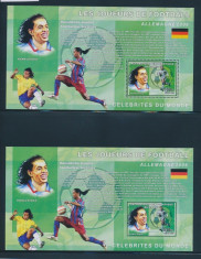 Congo 2006 48 Euro sport fotbal Ronaldinho - set de colite nestampilate foto