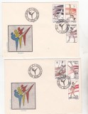 bnk fil FDC Romania 1991 - Gimnastica - LP1254