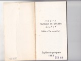 Supliment program Trupa Teatrului de comedie ed V 1983