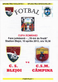 Program meci fotbal CS BLEJOI - CSM CAMPINA 10.04.2013 (Cupa Romaniei)