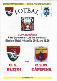 Program meci fotbal CS BLEJOI - CSM CAMPINA 10.04.2013 (Cupa Romaniei)