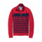 Pulovar Tommy Hilfiger Men&#039;s Half Zip Stripe Sweater rosu S M