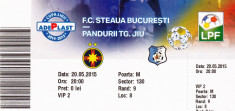 Bilet meci fotbal STEAUA - PANDURII TARGU JIU 20.05.2015 (finala-Cupa Ligii) foto