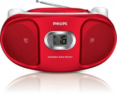 Philips AZ105R/12 microsistem audio Soundmachine, rosu foto