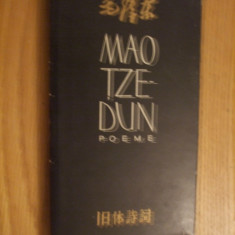 MAO TZE-DUN - Poeme - 1959, 106 p.; tiraj: 5160 ex.