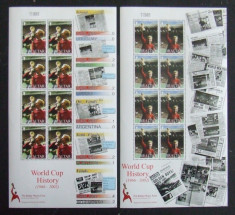 GIBRALTAR 2002 - WORLD CUP HISTORY 4 M/SH, NEOBLITERATE - GB 083 foto