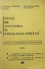 TESTE DE ANATOMIA SI FIZIOLOGIA OMULUI - A. Gheorghiu, M. Olaroiu foto