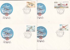 bnk fil URSS Russia 1982 set FDC Istoria planorismului in URSS foto