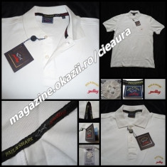 TRICOU ALB BARBATI 6XL FIRMA PAUL&amp;amp;SHARK MANECA SCURTA GULER POLO 100% BUMBAC foto