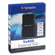 Hard disk extern Verbatim 47680 Vx450 128GB SSD, 2.5 inch, USB 3.0 foto