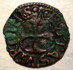 G.376 ITALIA REPUBLICA SIENA QUATTRINO sec. XII-XVI 0,77g/17mm foto