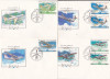 Bnk fil URSS Russia 1989 set FDC Avioane, Europa, Sport