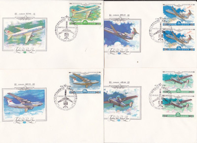 bnk fil URSS Russia 1989 set FDC Avioane foto