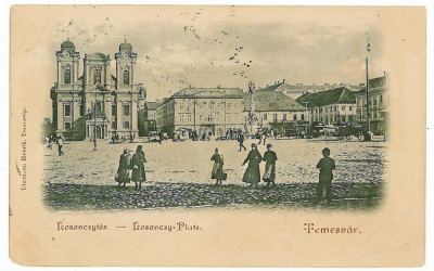 1482 - TIMISOARA, Market, Litho, Romania - old postcard - used - 1899 foto