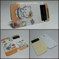 Husa Flip Cover Samsung Galaxy S4 - Hello Kitty - foto