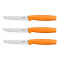 Fiskars Set cutite de masa 3 buc, portocalii