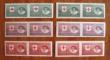 Timbre CRUCEA ROSIE (1946, serie completa 6 x 2 timbre, dantelate / nedantelate), Medical, Nestampilat