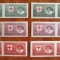Timbre CRUCEA ROSIE (1946, serie completa 6 x 2 timbre, dantelate / nedantelate)
