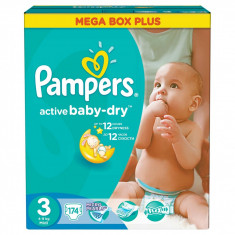 PAMPERS Scutece Active Baby 3 Mega Box Pack 174 buc foto