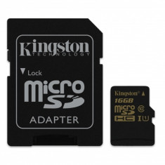 Card memorie Kingston SDCA10/16GB, Micro SDHC 16GB Class 10 + adaptor SD foto
