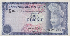 MALAEZIA 1 ringgit ND (1967-82) VF-!!! foto