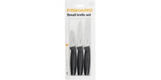 Fiskars Set cutite mici 3 buc, negre foto