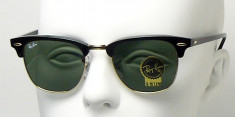 RAY BAN 3016 CLUBMASTER , Rama Neagra-Lentila Verde foto