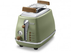 Prajitor de paine DeLonghi Icona Vintage CTOV 2003.GR, 900W, verde foto