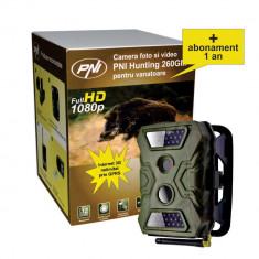 PNI Camera vanatoare PNI Hunting 260GM cu GPRS si MMS 12MP Night Vision + abonament 1 an foto, INTERNET NELIMITAT pe telefon PNI-HUNT260SIM foto