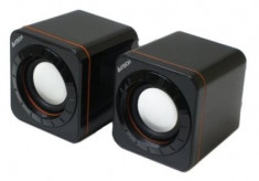 Boxe A4Tech AS-207 - Sistem 2.0, 4W RMS, negre, USB foto