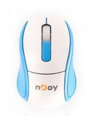 Mouse nJoy M6 mini, Optic wireless, 1600dpi, alb foto