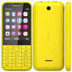 Telefon mobil Nokia 225 Dual Sim, galben foto