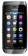 Telefon mobil Nokia Asha 308 Dual SIM, negru foto