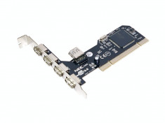 LogiLink adaptor Card PCI la 4 x USB 2.0 extern + 1 x USB2.0 intern foto
