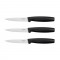 Fiskars Set cutite 3 buc, negre