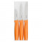 Fiskars Set cutite mici 3buc, portocalii