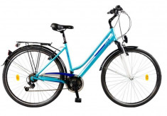 Bicicleta DHS Travel 2854 - model 2015, albastru, cadru 480 mm foto