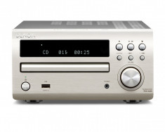 DENON Sistem audio RCD-M39DAB/ SC-M39, 2 x 30W, argintiu/ cires foto