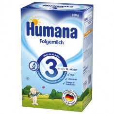 Humana Lapte praf Humana 3 cu prebiotice GOS, 600 g foto