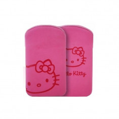 Toc telefon Hello Kitty HKNULAPI Nubuck roz pentru Apple iPhone 4 / 4S foto