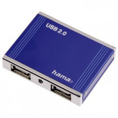 Hama Hub USB Hama 78497, 4 porturi, albastru foto