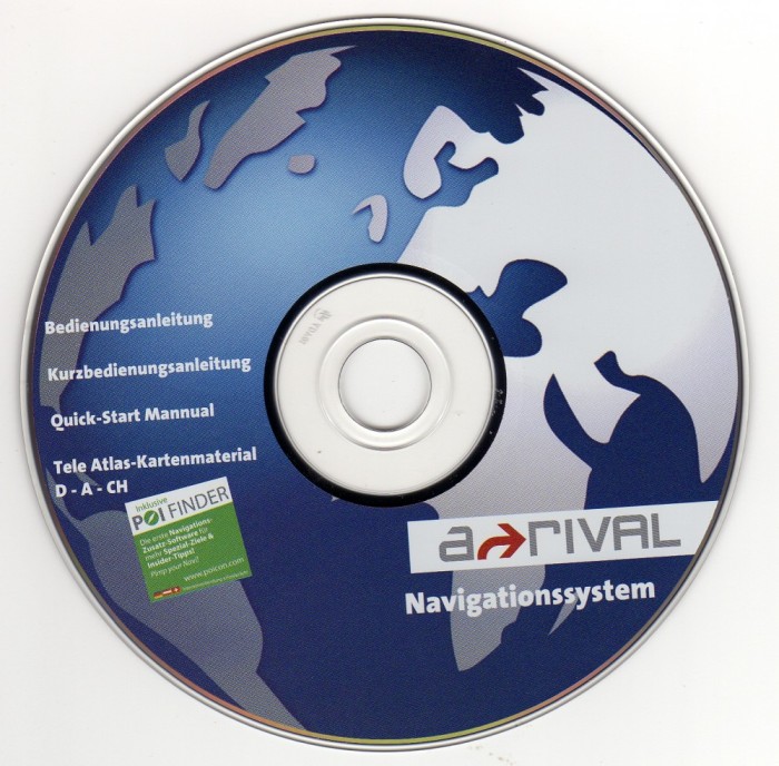 CD instalare-actualizare harţi pentru Navigatie GPS Arrival (2007) foto mare CD instalare-actualizare harţi pentru Navigatie GPS Arrival (2007) foto mare