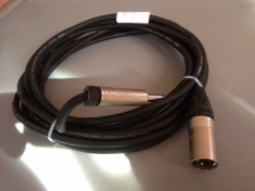cablu de microfon KLOTZ cu JACK STEREO si XLR- NEUTRIK /6M lungime / IMPECABIL foto